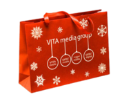 Бумажный пакет из красного эфалина "Вита Медиа"