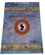 Бумажный пакет "Афина Строй" с матовой ламинацией и УФ-лаком